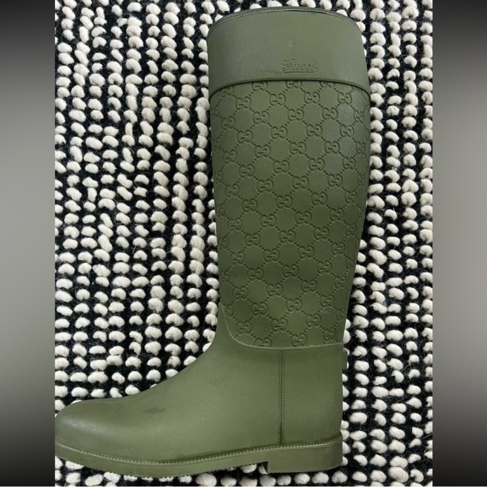 Gucci Green Rain Boots